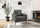 Monarch Specialties Inc. Dark Grey 32" Faux Leather Accent Chair with Black Metal Legs-1
