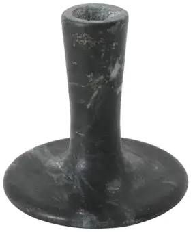 Moe's Home Collection East Black Veined Marble Short Candle Holder-1