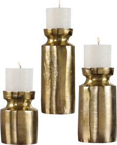 Uttermost® Amina Antiqued Brass Candle Holders
