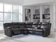 Signature Design by Ashley® Perarrygin Eclipse 2-Piece Carbon Curved Manual Reclining Sectional-1