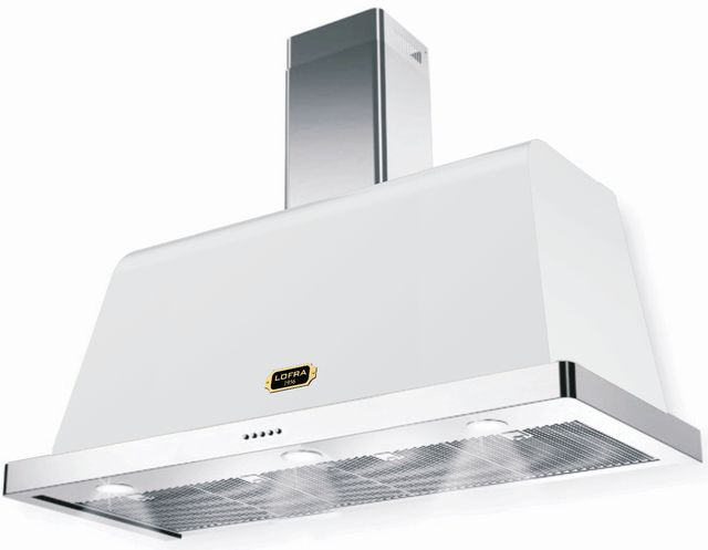 Lofra® Dolcevita 48" White Wall Mounted Range Hood-0