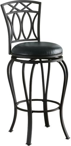 Coaster® Adamsville Black Upholstered Swivel Bar Stool