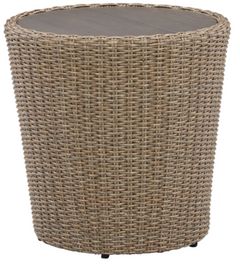 Signature Design by Ashley® Danson Beige Aluminum/Resin Wicker Outdoor End Table