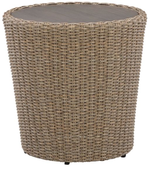 Signature Design by Ashley® Danson Beige Aluminum/Resin Wicker Outdoor End Table