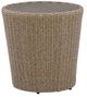 Signature Design by Ashley® Danson Beige Aluminum/Resin Wicker Outdoor End Table-0