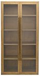 YHD Haya Brown Tall Teak Exposure Cabinet-2