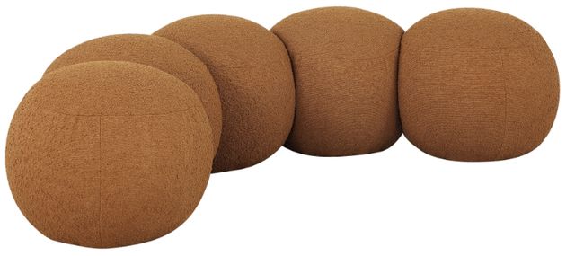Meridian Furniture Apollo Saddle 75" Boucle Fabric Upholstered Bench-0