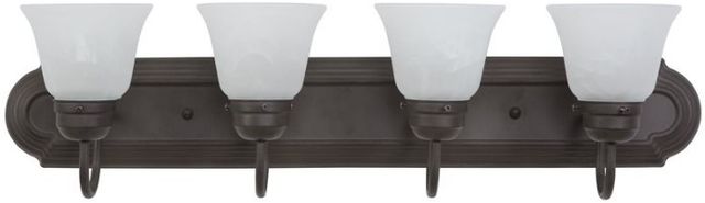 YHD Dark Brown/White 4-Light Incandescent Bathroom Vanity Lighting-3