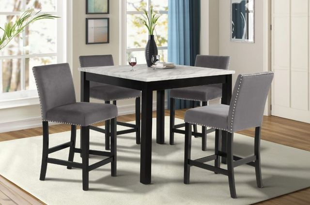 New Classic® Home Furnishings Celeste 5-Piece Black/Gray Counter Dining Set-1