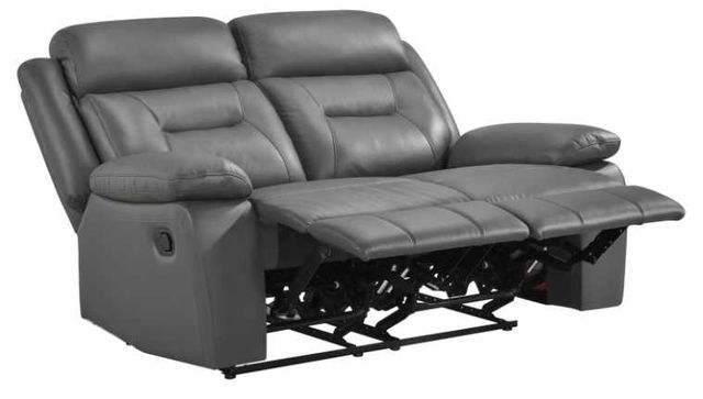 Homelegance® Laconia Dark Gray Double Manual Reclining Loveseat-4