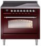 Ilve® Nostalgie II Series 36" Burgundy Pro Style Induction Range-0