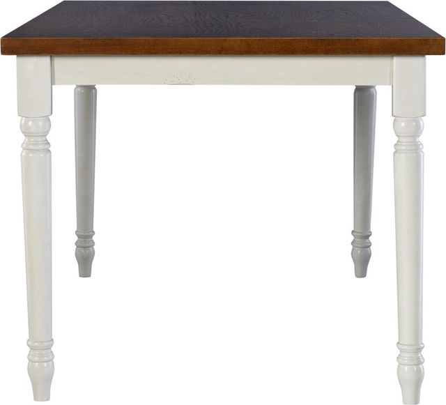 Powell® Willow Honey Brown Dining Table with Vanilla White Base-4