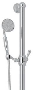 Rohl® Spa Shower Collection 36" Polished Chrome Decorative Grab Bar Set With Single-Function Anti-Calcium Handshower-1