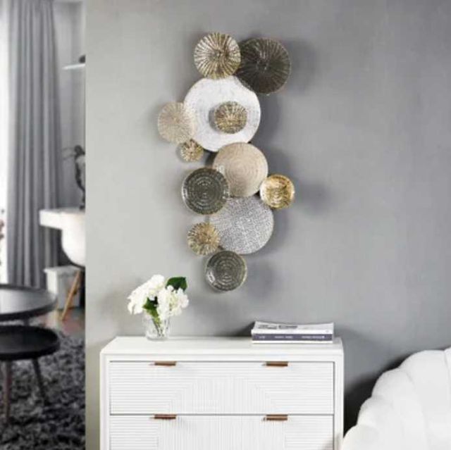 Stylecraft Lazer Cut Lillies Gold/Gray Wall Art-2