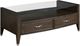 Hammary® Tesha Glass Top Rectangular Drawer Coffee Table with Brown Base-0