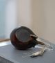 A & B Home Black/Red Glass Bird-5