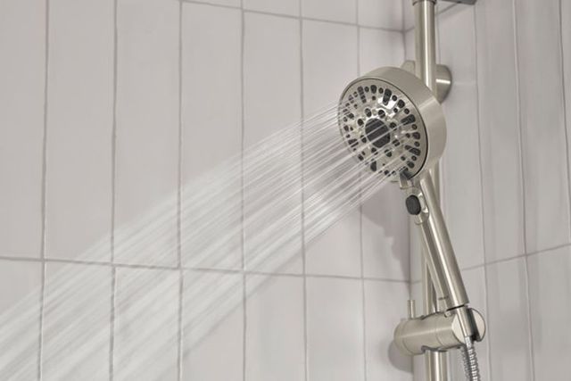 Peerless Precept® Brushed Nickel Slide Bar with Hand Shower-0