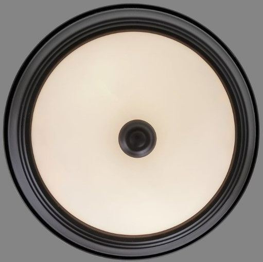 YHD Flat Black/White 2-Light 11" Flush Mount Lighting-4
