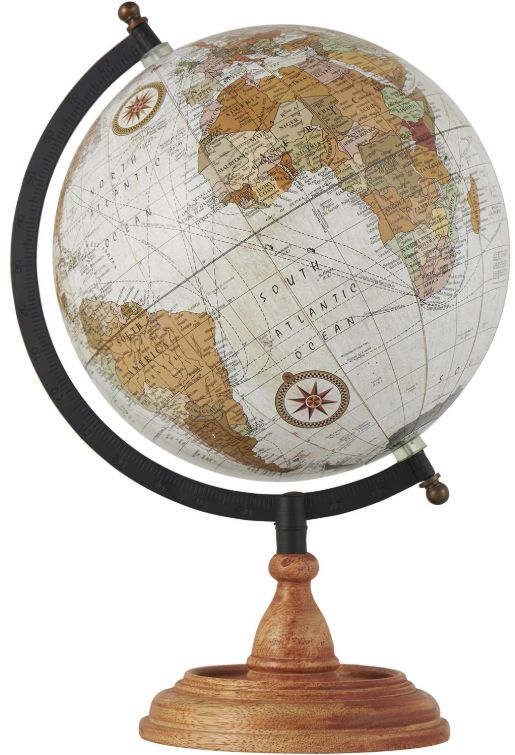 Deco Marche Brown 13" Globe-0