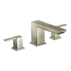 Moen® 90 Degree Brushed Nickel Two-Handle High Arc Roman Tub Faucet