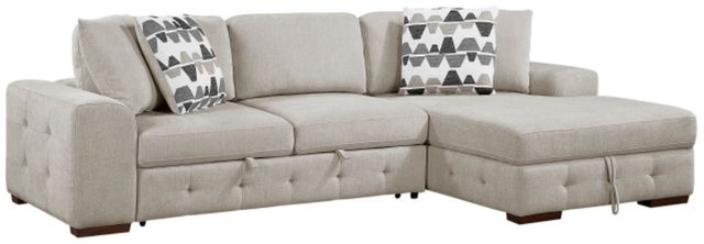 Homelegance® Raife 2-Piece Taupe Right-Arm Facing Sectional and Chaise-0