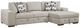 Homelegance® Raife 2-Piece Taupe Right-Arm Facing Sectional and Chaise-0