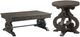 Elements International Stone 2-Piece Smokey Walnut Occasional Table Set-0