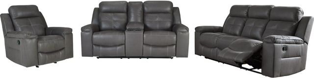 Signature Design by Ashley?? Jesolo 3-Piece Dark Gray Living Room Set ...