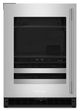 KitchenAid® 24" 4.8 Cu. Ft. Black/Stainless Steel Beverage Center -0