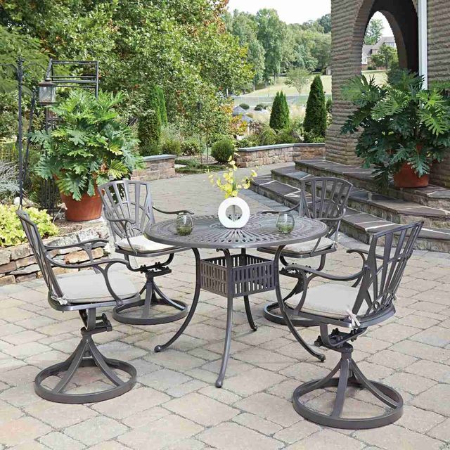 homestyles® Largo 5-Piece Taupe Dining Set with Swivel Chairs-3
