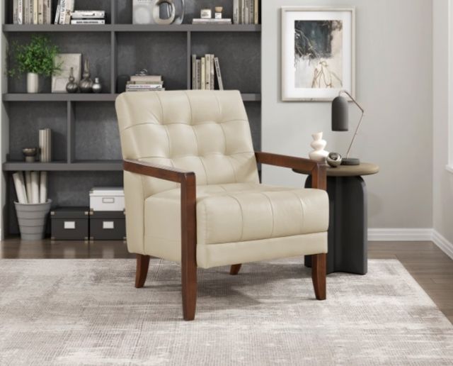 Homelegance® Crafton Beige/Espresso Accent Chair-1