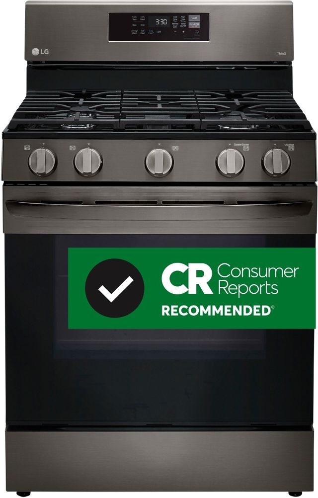 LG 30" PrintProof™ Black Stainless Steel Freestanding Gas Range-1