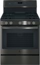 GE Profile™ 30" Black Stainless Steel Free Standing Gas Range-0