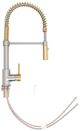 ZLINE Autograph Edition Brushed Nickel/Champagne Bronze Sierra Pull Down Spring Single Handle Kitchen Faucet-1