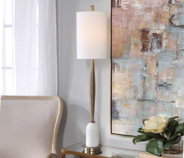 Uttermost® Minette Plated Antique Brass Buffet Lamp-1