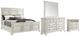 Elements International Calloway 4-Piece Antique White Queen Panel Bedroom Set-0