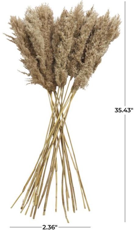 Deco Marche Brown Dried Plant Pampas Grass Natural Foliage with Long Stems-2