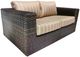CabanaCoast® Customizable Louvre Wicker Outdoor Loveseat-0