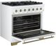 FORNO® Antico Alta Qualita 36" White Pro Style Dual Fuel Range-3