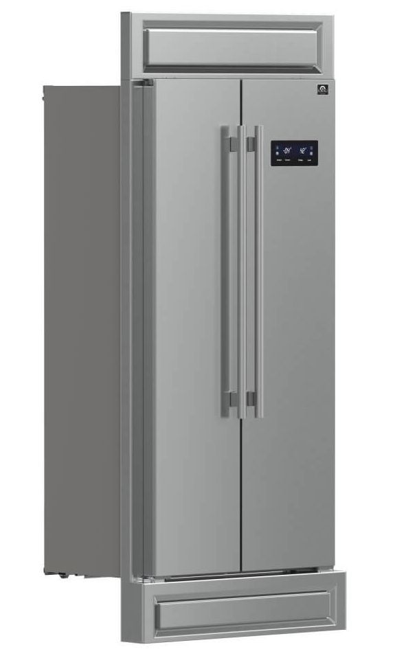 FORNO® Salerno 33" 15.6 Cu. Ft. Stainless Steel Built-In Side-by-Side Refrigerator-2