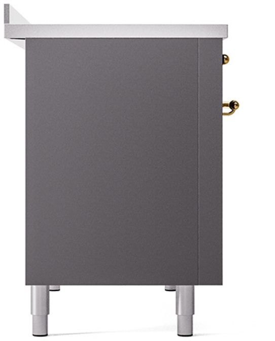 Ilve® Nostalgie II Series 48" Graphite Matte Pro Style Induction Range-3