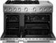 KitchenAid® 48" Stainless Steel Pro Style Dual Fuel Range with Chrome Electric Griddle-1