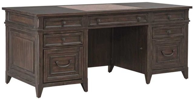 Liberty Furniture Paradise Valley Saddle Brown Executive Desk-0