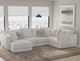 Corinthian Furniture Olympic 3-Piece Smoke U-Shape Chaise Sectional-1