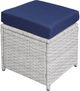 ACME Furniture Paitalyi 9-Piece Blue/Gray Fabric/Wicker Outdoor Bistro Set-4