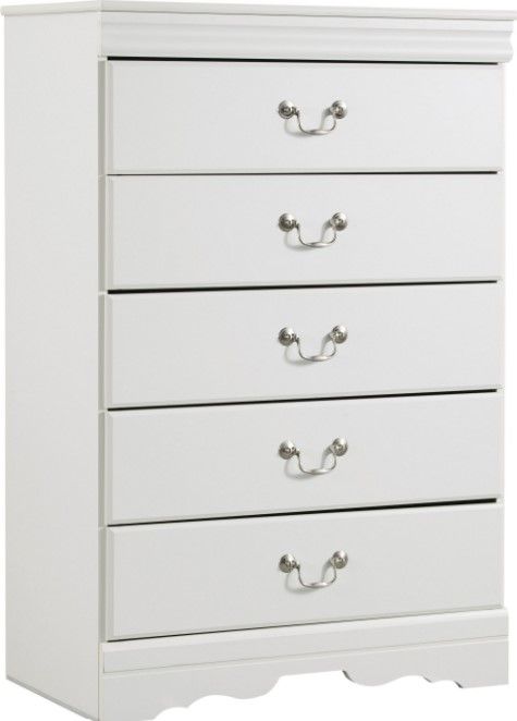 Signature Design by Ashley® Anarasia 5 Piece White Full Sleigh Bed Set-5