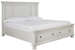 Signature Design by Ashley® Robbinsdale Antique White Queen Panel Storage Bed