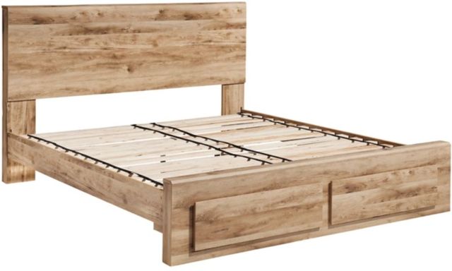 Signature Design by Ashley® Hyanna Tan Brown Queen Panel Bed with 2-Drawer Storage-3