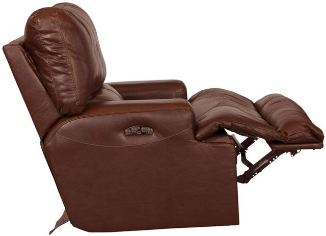 Catnapper® Wembley Walnut Leather Power Lay Flat Recliner with Power Adjustable Headrest and Lumbar Support-4