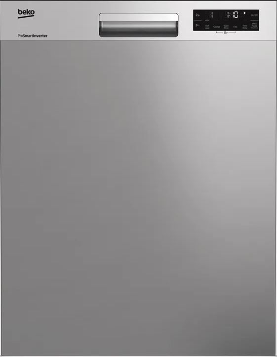 Beko 24" Fingerprint Free Stainless Steel Front Control Built In Dishwasher